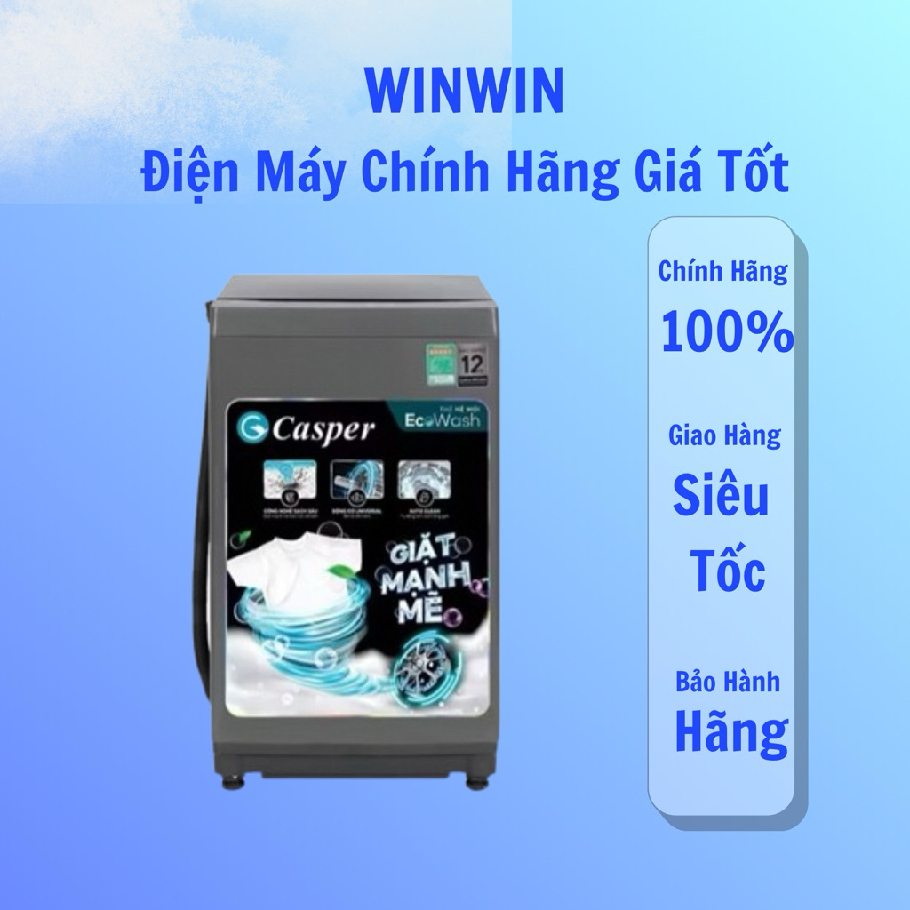 Máy giặt Casper cửa trên 7.5kg WT-75NG1 - Bảo hành chính hãng