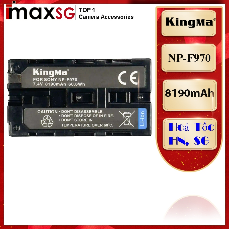 PIN KINGMA THAY THẾ CHO MÁY ẢNH SONY NP-F970(8190mAh)