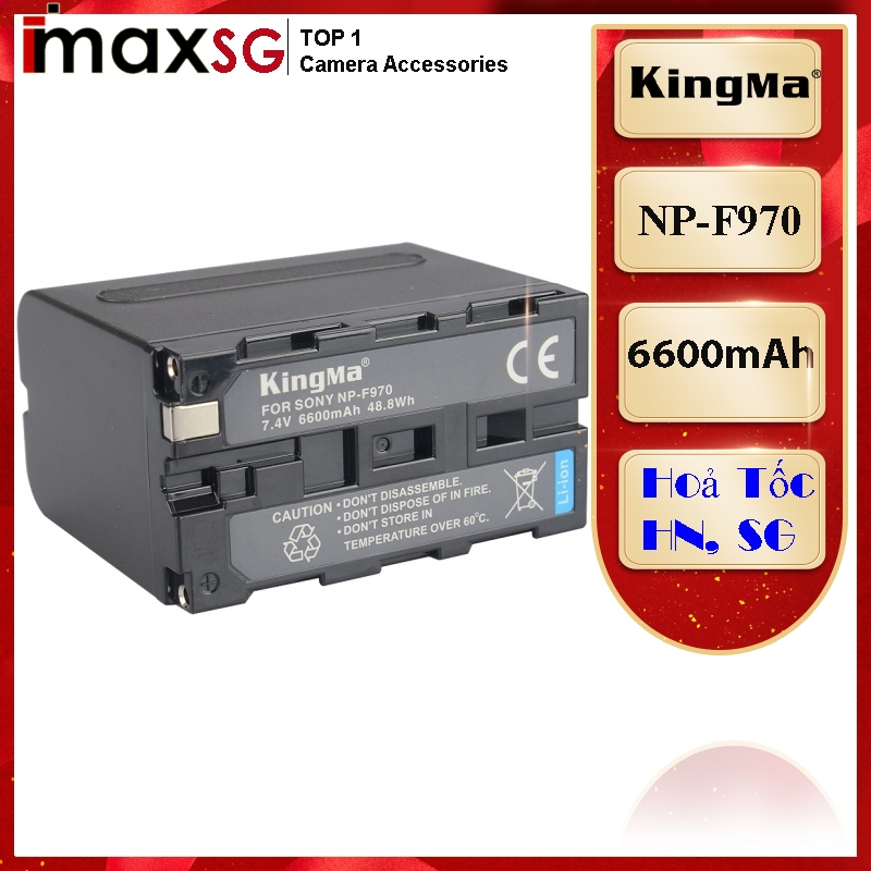 PIN KINGMA THAY THẾ CHO MÁY ẢNH SONY NP-F970 - Dung lượng 6600mAh