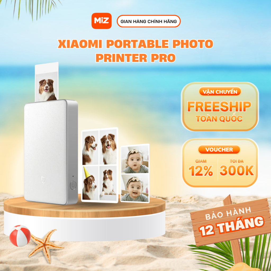 Máy in ảnh Xiaomi Portable Photo Printer Pro, in sắc nét - Bảo hành 12 Tháng chính hãng