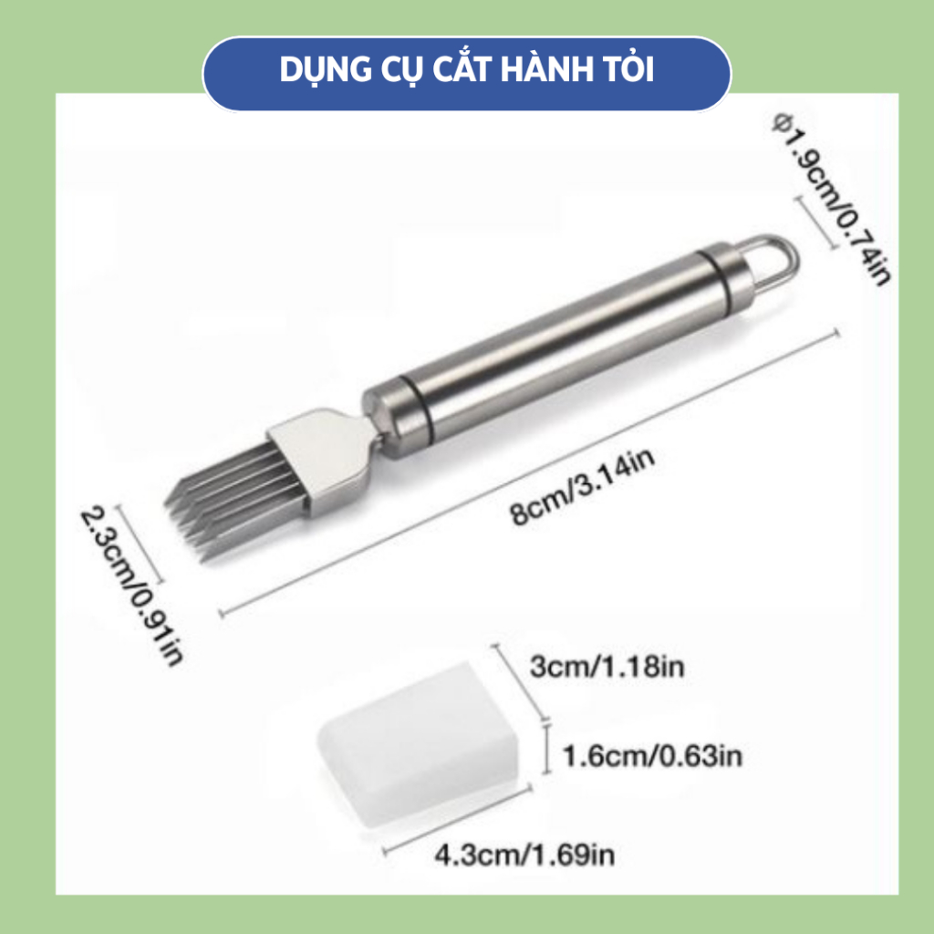 Dao Cắt Hành Sợi Lụa Thép Không Gỉ 304 – Dụng Cụ Thái Hành Lá, Gừng, Tỏi Đa Năng Tiện Lợi Cho Nhà Bế