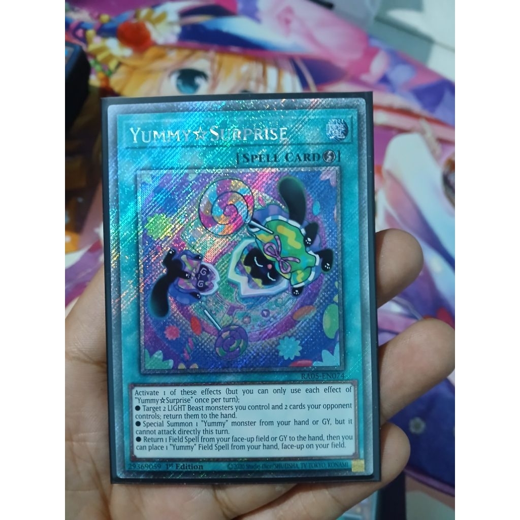 [Yugioh Biên Hòa Store] 1 lá thẻ bài RA05-EN074 Yummy☆Surprise Platinum Secret Rare 1st