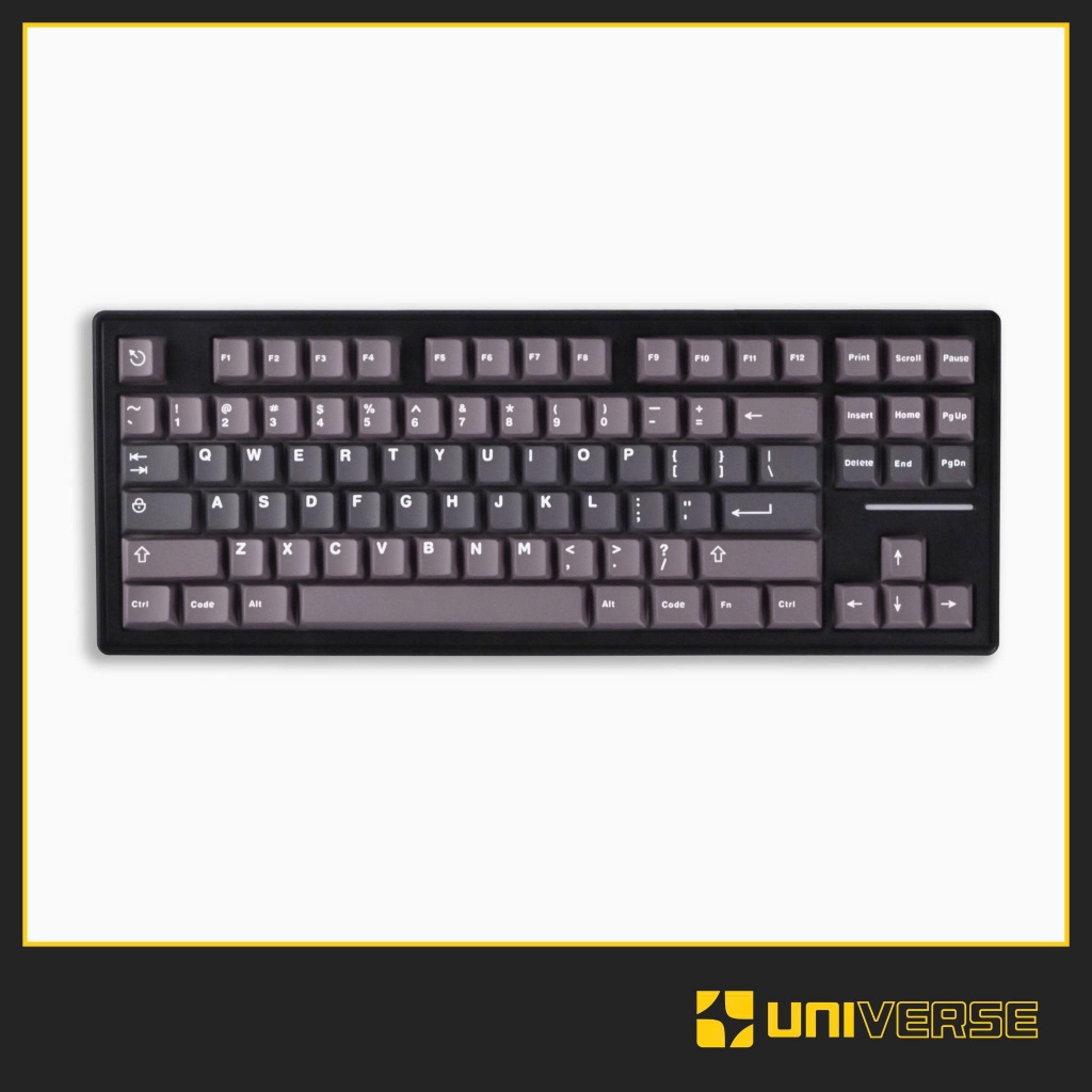 Keycap Affield Tím Đen ABS Doubleshot Profile OEM 121 Nút Bàn Phím Cơ Keycap Minimalist Universe