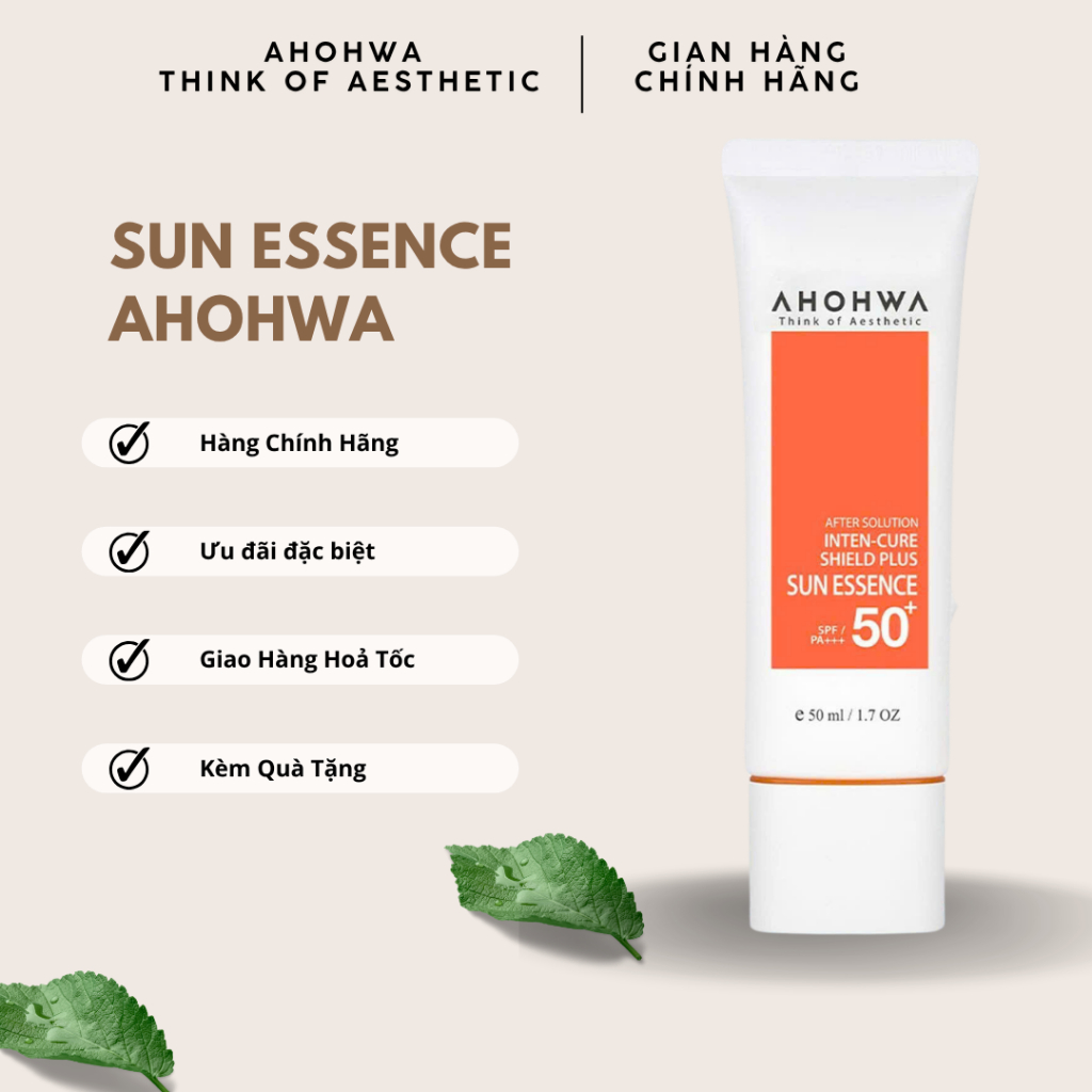 [Quà Tặng] Kem Chống Nắng Ahohwa SPF 50+/PA+++ Sun Essence 50ml