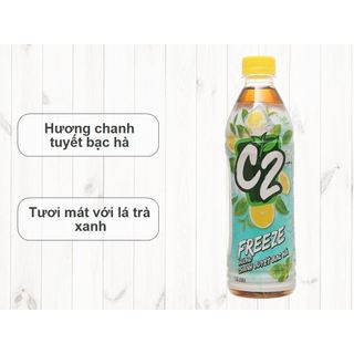 C2 Tuyết Bạc Hà Thùng 24 Chai 455 ml