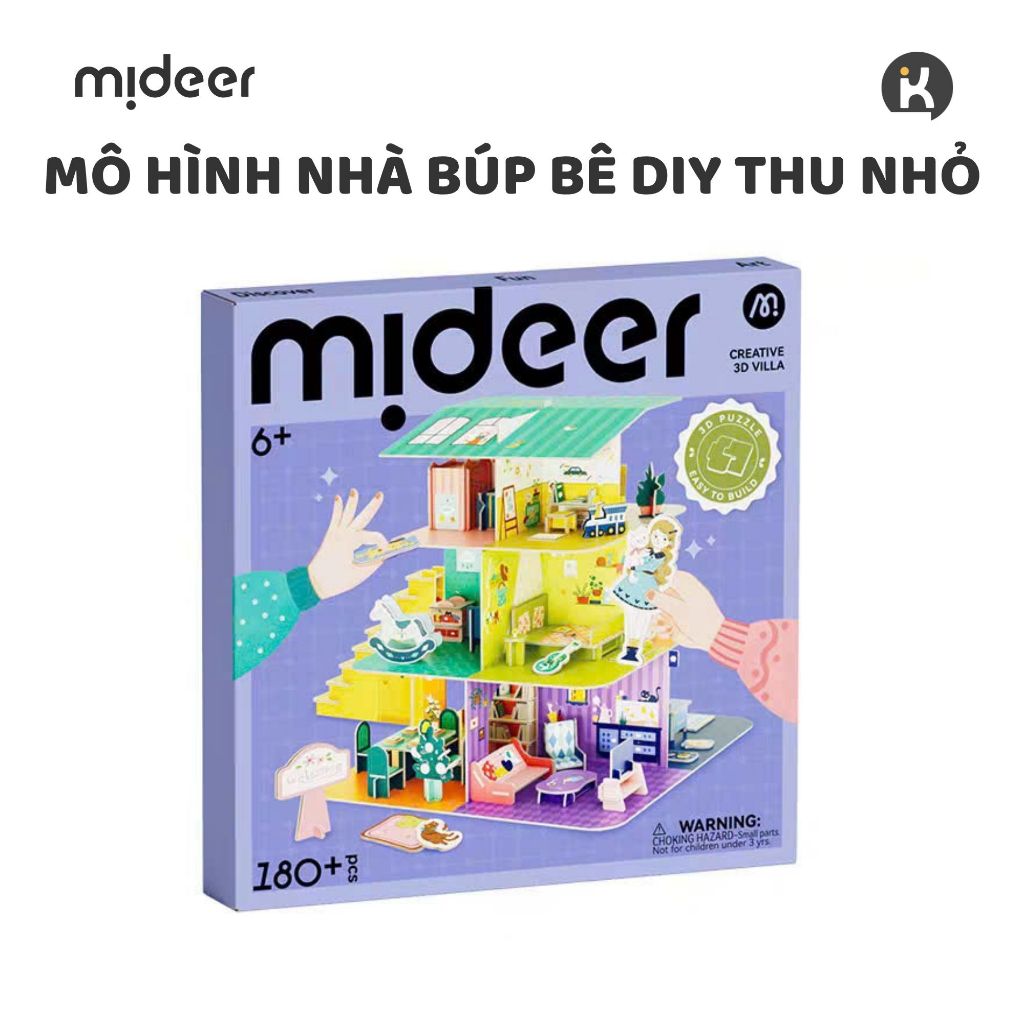 Mô hình nhà búp bê Mideer mô hình nhà biệt thự DIY Creative Villa