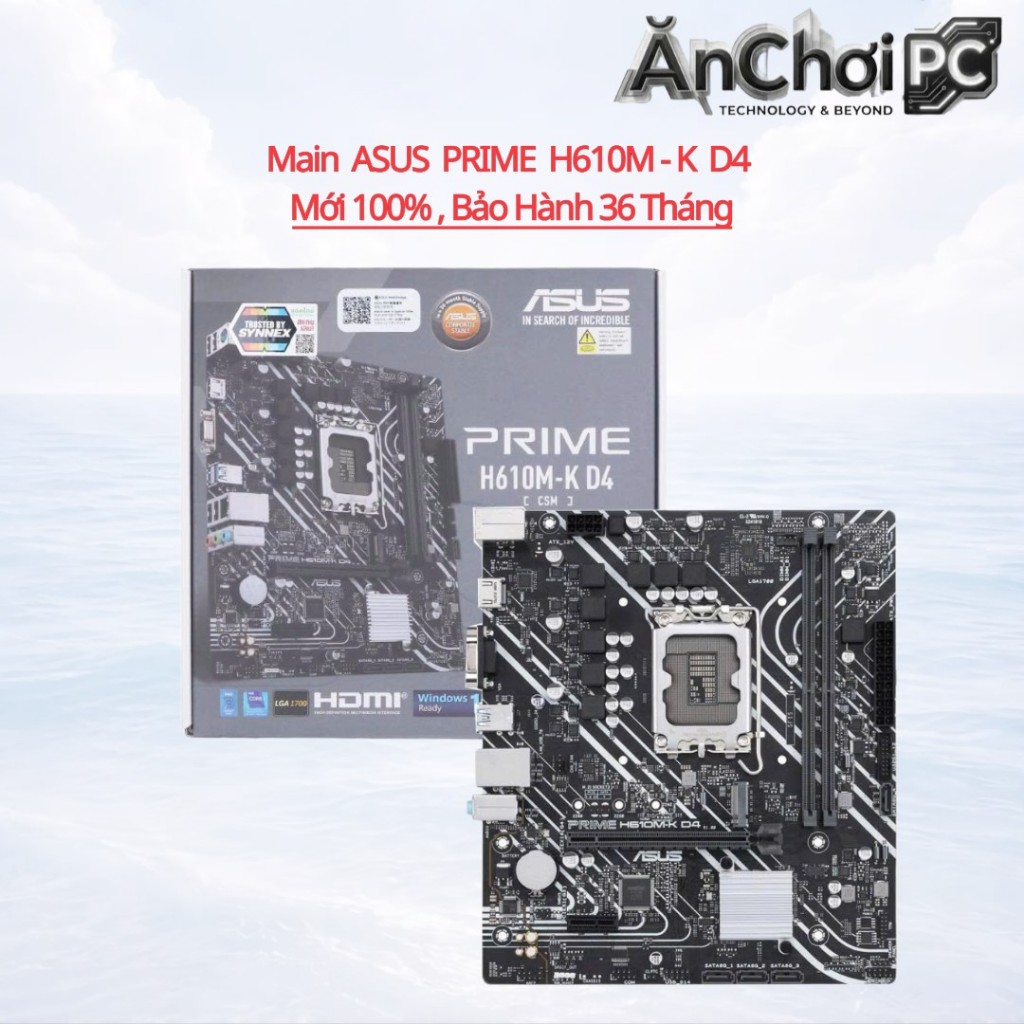 Main Asus PRIME H610M-K D4 Chuẩn m-ATX ,  Mới 100% , Bảo Hành 36 Tháng