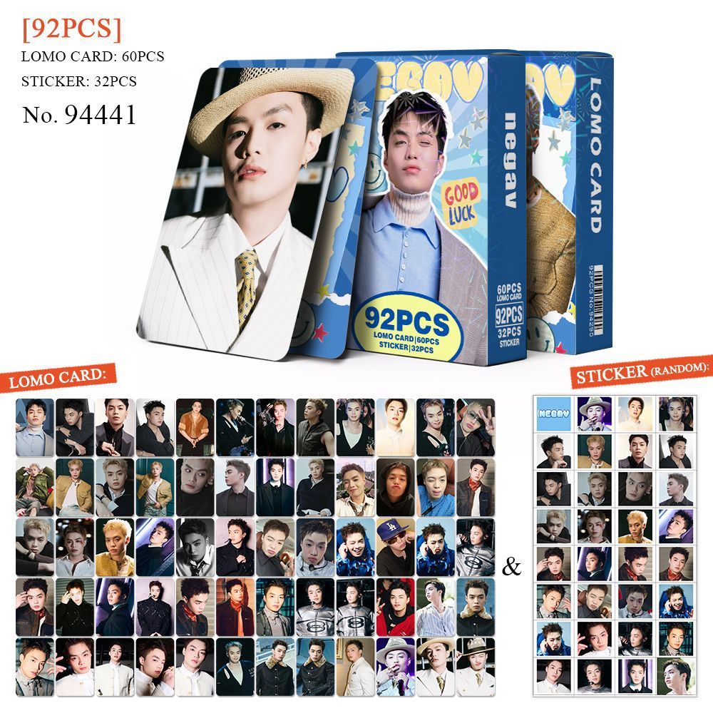 Set 60 lomo card và 32 sticker Negav 2026