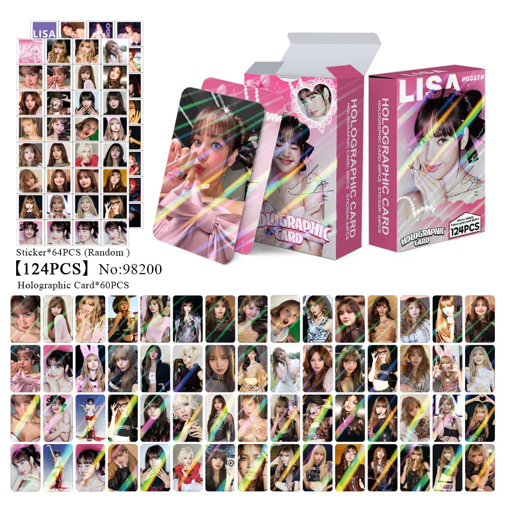 Set 60 lomo card and 64 stickers Blackpink - Lisa đáng iu 2026