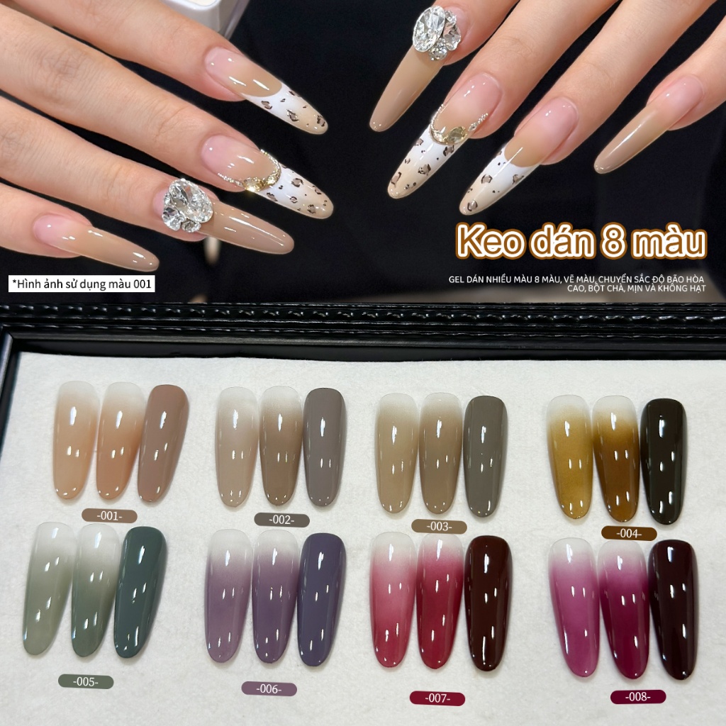 XEIJAYI - Bộ sơn gel móng tay gradient dòng West River Moon mới, 8 màu.