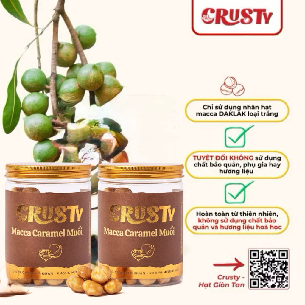 COMBO 2 HŨ MACCA 250gr |SIÊU HỜI MACCA CARAMEL MUỐI | Best seller của Crusty| Nhanh Tay Thêm Vô Giỏ 