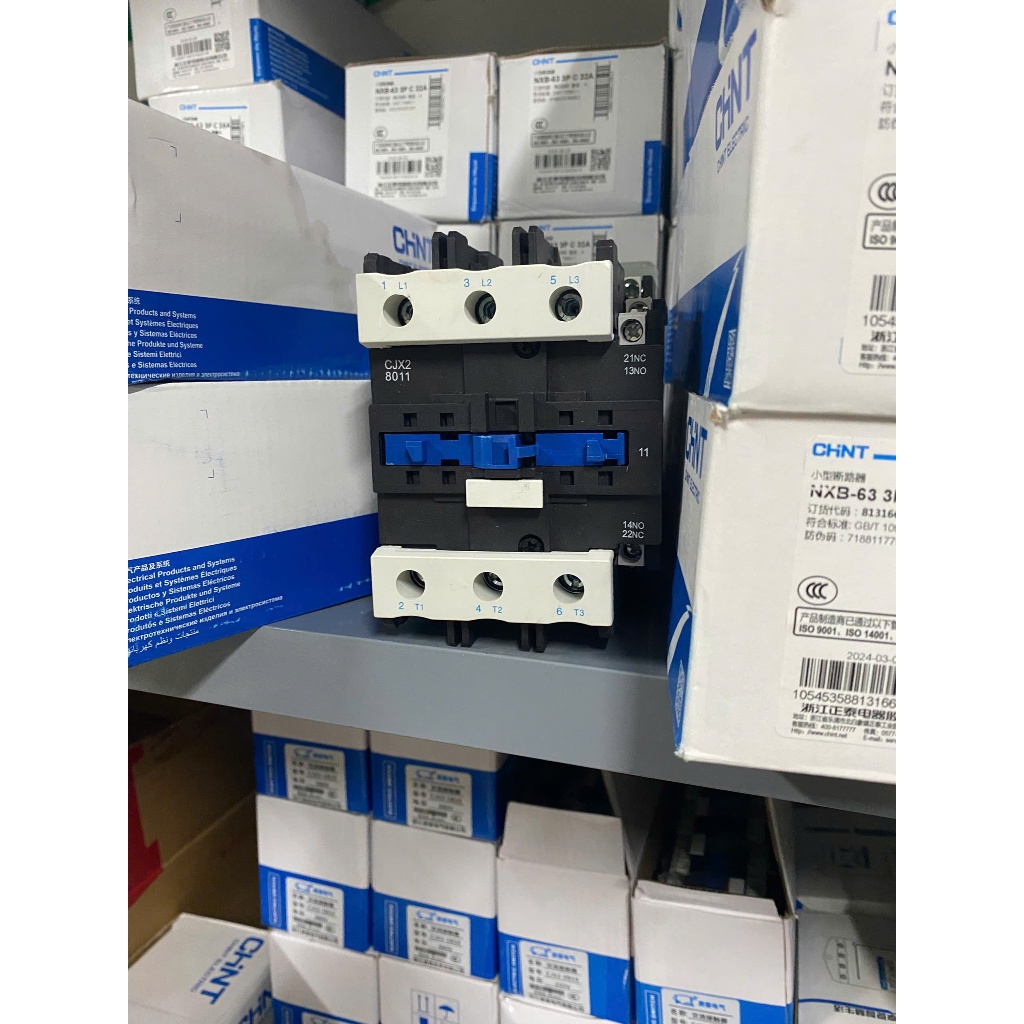 Khởi động từ CJX2-8011 công tắc tơ CJX2-8011 - contactor CJX2-8011  220v 380v 80A