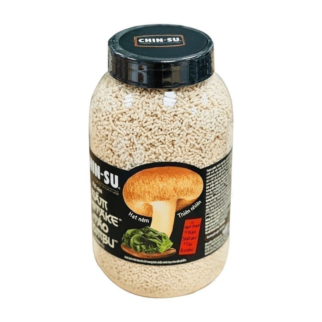Hsd 03.2027 Hạt Nêm Nấm Chinsu Hũ 450G Nấm Shiitake Và Tảo Kombu - Masan Chin-su chínu chay mặn