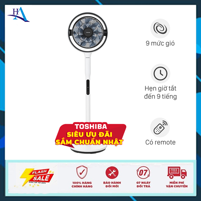 Quạt tuần hoàn Toshiba trước 7 cánh - sau 9 cánh F-DSC80XVN(W) 25W (Free Ship Nội Thành TP.HCM-Ngoài