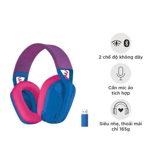 Tai nghe Logitech G435 Lightspeed Wireless Blue Raspberry