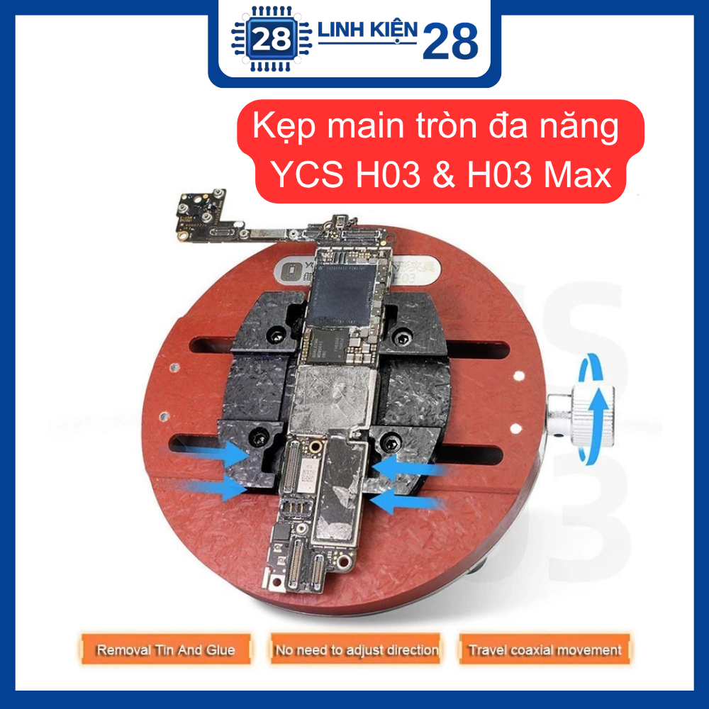 Kẹp main tròn đa năng YCS H03 & H03 Max hỗ trợ kẹp main điện thoại, kẹp ic và linh kiện. linhkien_28