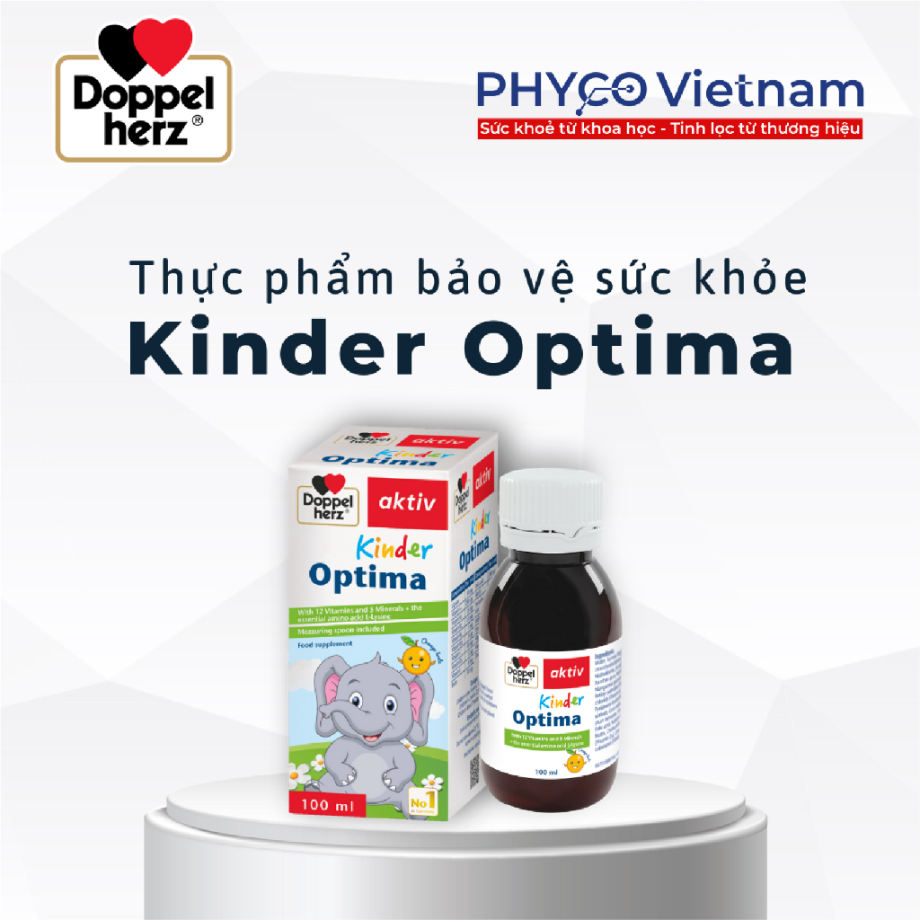 TPBVSK Kinder Optima hỗ trợ trẻ ăn ngon, tăng đề kháng, tiêu hoá cho bé