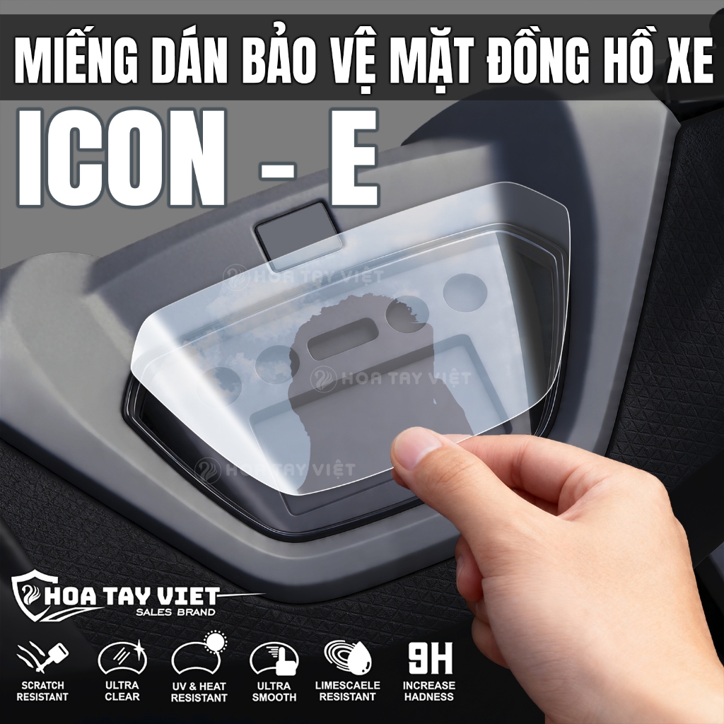 Miếng dán màn hình xe Icon - E bảo vệ mặt đồng hồ xe Honda Icon E PPF chống trầy xước và làm mới