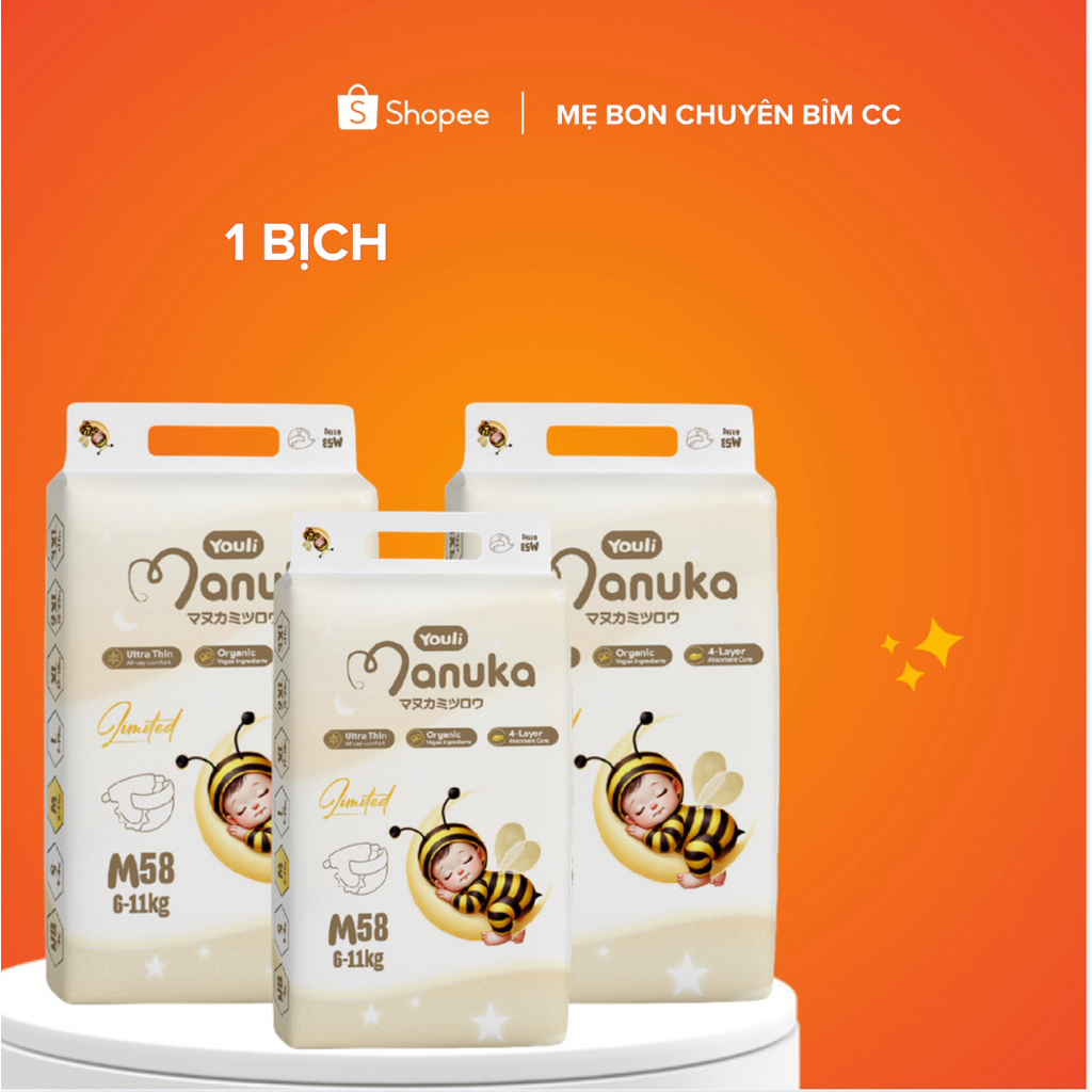 Bỉm Manuka Limited chính hãng đủ size cho bé