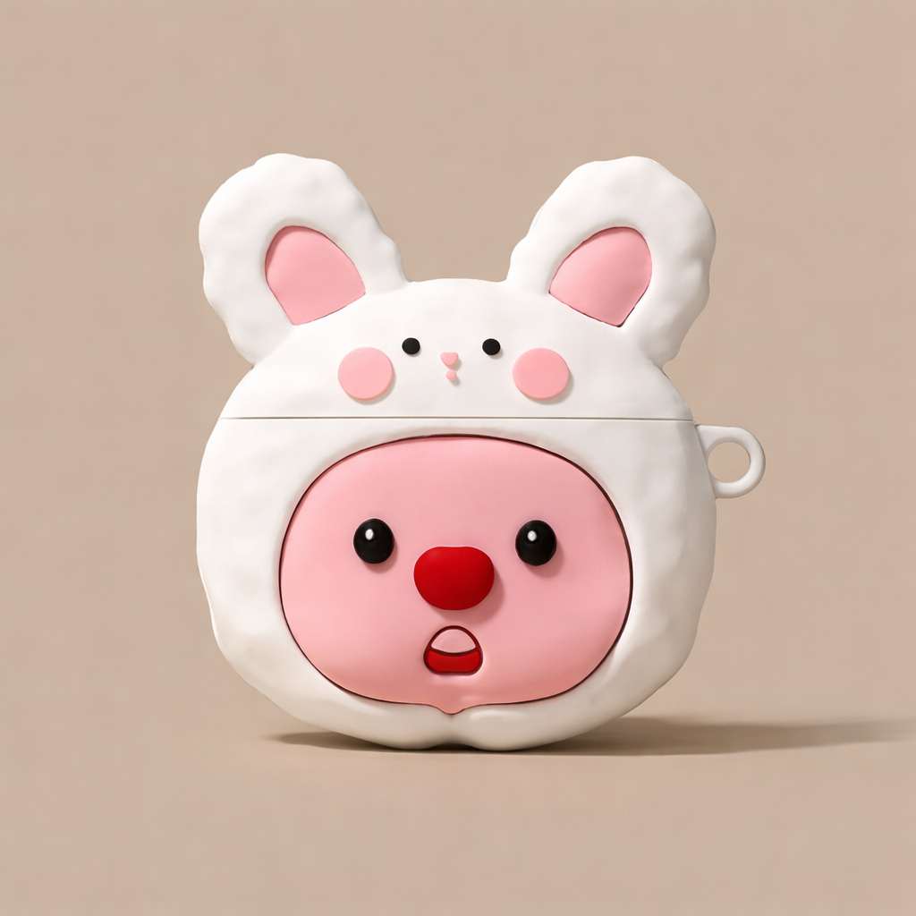 vỏ ốp case airpod thỏ loppy ngơ ngác 1335 ốp tai nghe airpod sociu đáng yêu