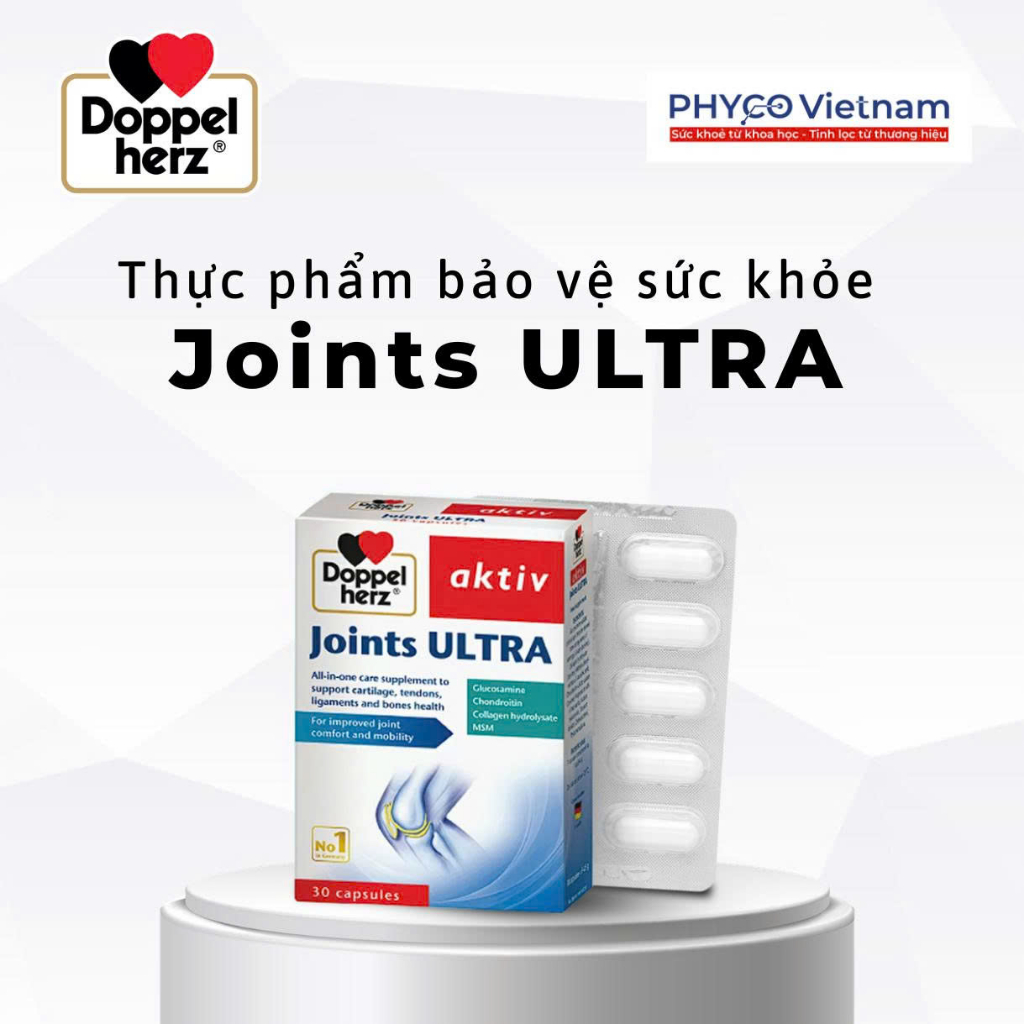 TPBVSK Joints ULTRA hỗ trợ giảm các triệu chứng thoái hóa khớp, bảo vệ sụn khớp ( hộp 30 viên)