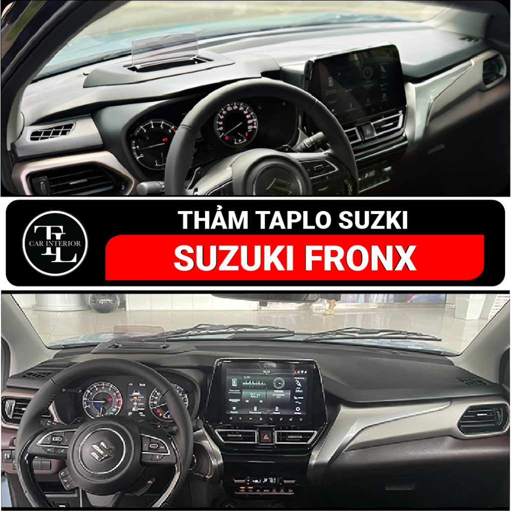 Thảm taplo SUZUKI FRONX chất liệu nhung lông cừu, thảm taplo da cao cấp
