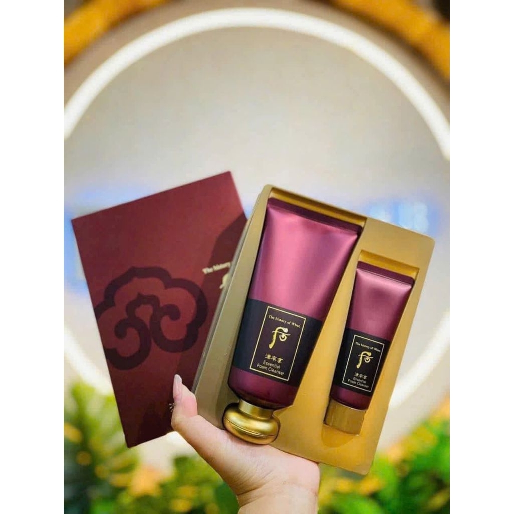 Set Sữa Rửa Mặt Whoo Đỏ The History of Whoo Jinyulhyang Essential Cleansing Foam. 