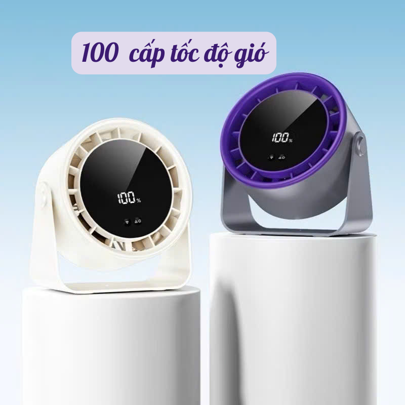 Quạt Mini S15-5000mAh phiên bản tích điện , sản phẩm quạt để bàn hoặc treo tường pin trâu | BigBuy360 - bigbuy360.vn