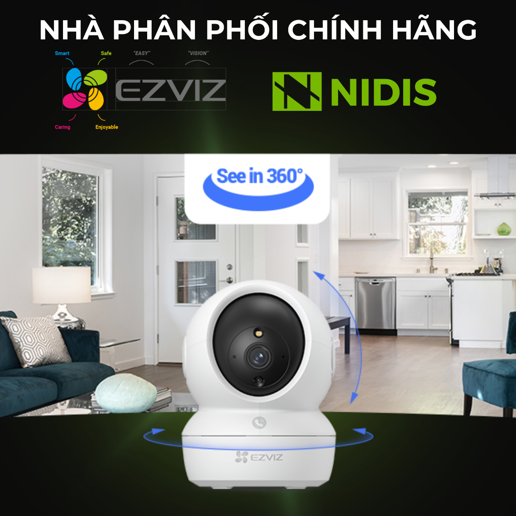 CAMERA WIFI TRONG NHÀ EZVIZ H6C PRO 2K 3MP