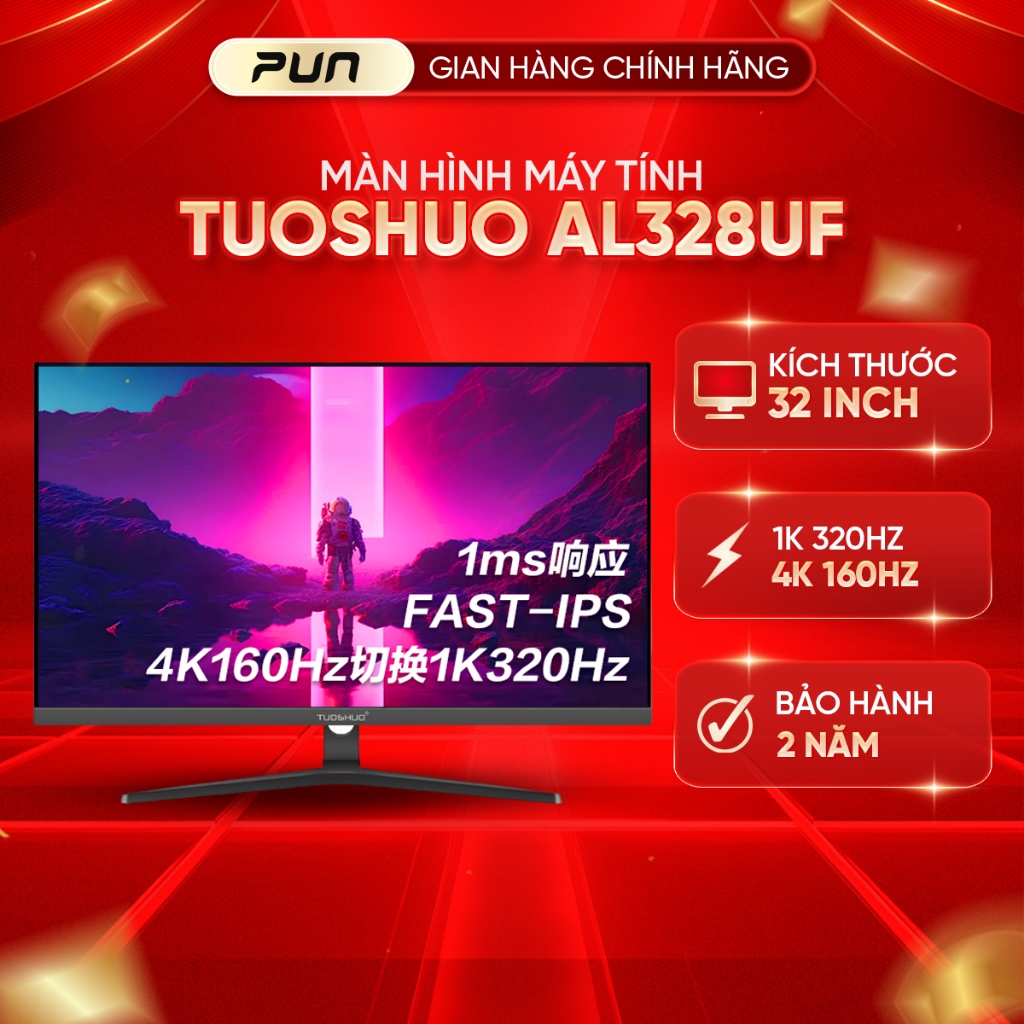 [FULL  VAT] Màn Hình  Tuoshuo AL328UF 32 Inch Dual Mode 4K 160Hz / 1K 320Hz Fast IPS HDR400 – G-Sync FreeSync, HDMI 2.1