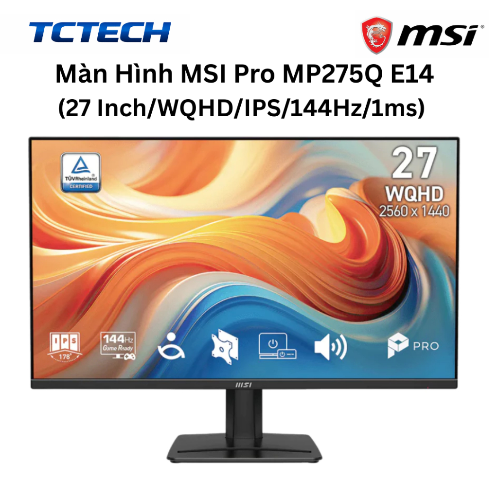 Màn Hình MSI Pro MP275Q E14 (27 Inch/WQHD/IPS/144Hz/1ms)  Chính Hãng