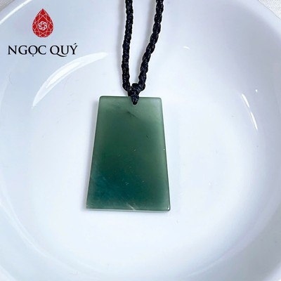 Mặt dây chuyền cẩm thạch - Mặt vô sự bài phỉ thúy lam ngọc type A - Ngọc Quý