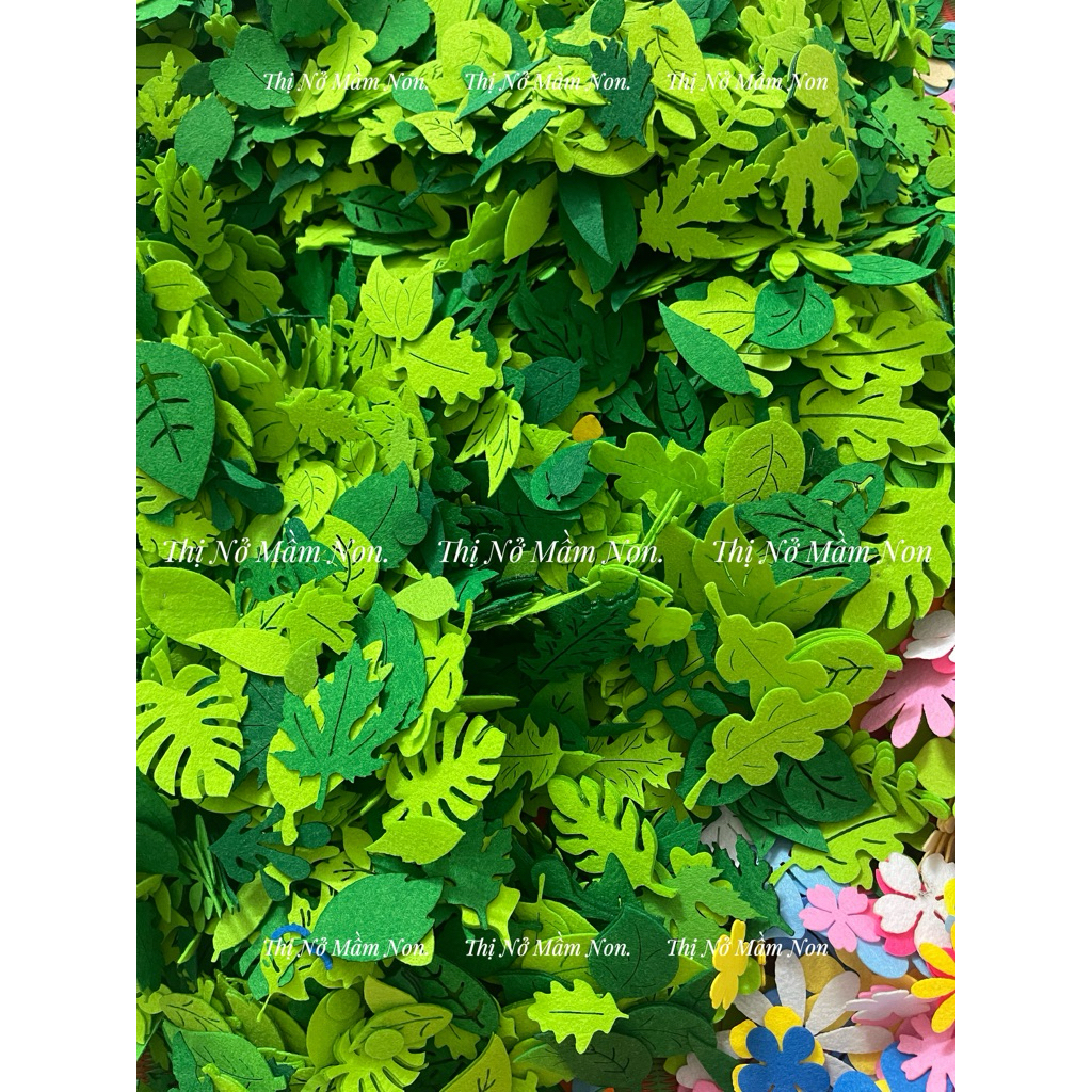 Combo 100 lá nỉ đủ loại đủ cỡ trang trí mầm non