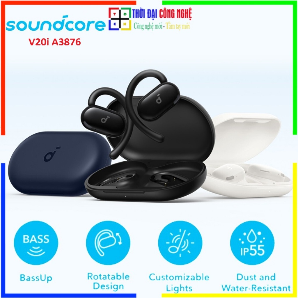 Anker Soundcore V20i A3876 Tai nghe Bluetooth chính hãng. Bảo hành 18 tháng, 1 đổi 1 trong 15 ngày.