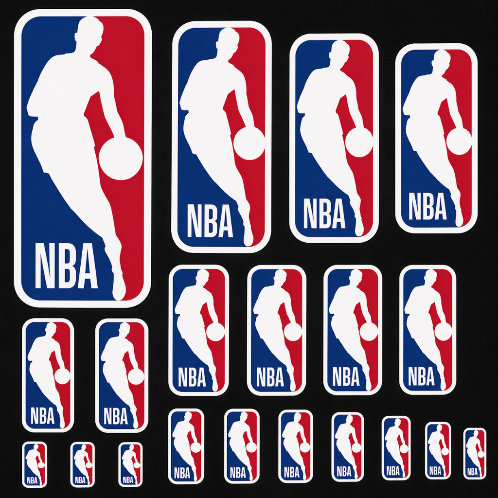 Sticker hình dán decal logo Bóng rổ NBA, hình dán laptop, hình dán nón bảo hiểm, hình dán pvc chống 
