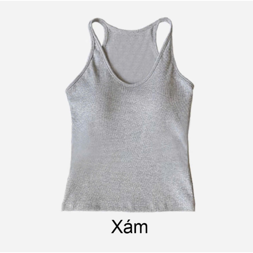 [KÈM MÚT] Áo Thun Nữ Cổ Vòng Chữ I, Áo Ba Lỗ Chất Borip Cotton, Có Đệm Ngực Dáng Ôm Body Tạo Hiệu Ứng Thon Gọn Tôn Dáng | BigBuy360 - bigbuy360.vn