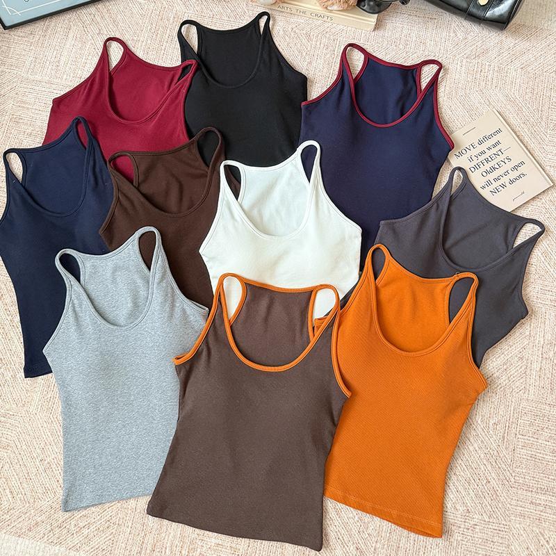 [KÈM MÚT] Áo Thun Nữ Cổ Vòng Chữ I, Áo Ba Lỗ Chất Borip Cotton, Có Đệm Ngực Dáng Ôm Body Tạo Hiệu Ứng Thon Gọn Tôn Dáng | BigBuy360 - bigbuy360.vn