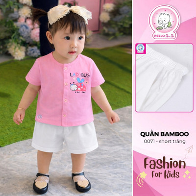 Quần short túi trắng Bamboo 0071