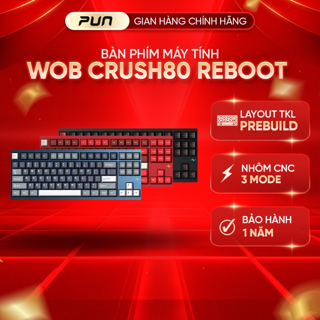 [FULL VAT] Hàng Chính Hãng Crush 80 Reboot – Bàn phím cơ custom Crush80 hàng Chính Hãng