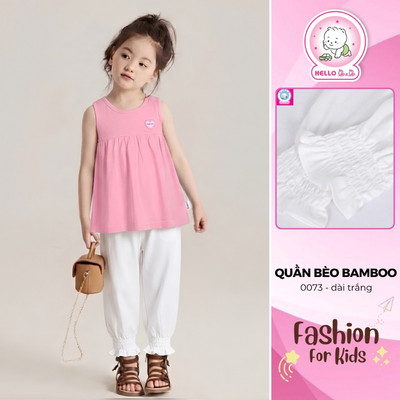 Quần dài dún bèo trắng Bamboo 0073