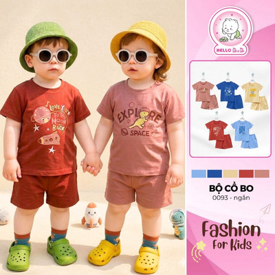 Bộ cổ bo ngắn bé trai 0093