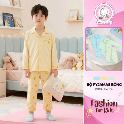 Bộ Pyjamas bông bé trai 0188