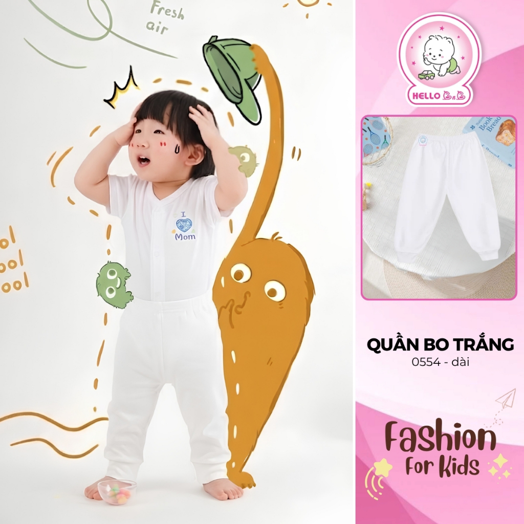 Quần bo trắng 0554 - HELLO BnB