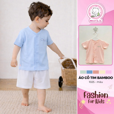 Áo cổ tim màu TN Bamboo 1025