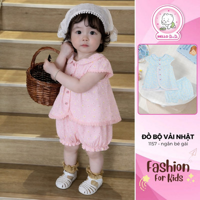 Đồ bộ ngắn bé gái vải nhật 1157
