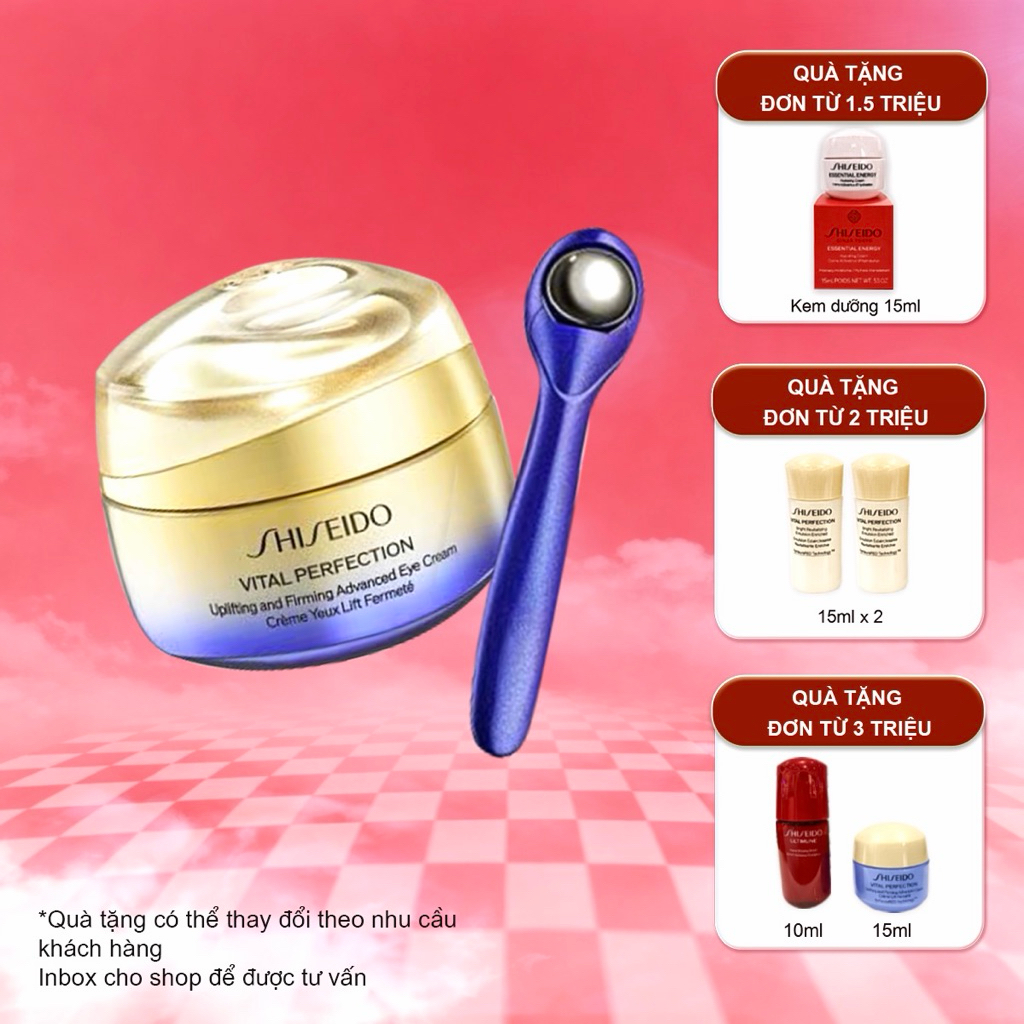 Kem dưỡng nâng cơ vùng da mắt SHISEIDO VITAL PERFECTION Uplifting and Firming Advanced Eye Cream