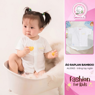 Áo raplan trắng tay ngắn Bamboo AL0063