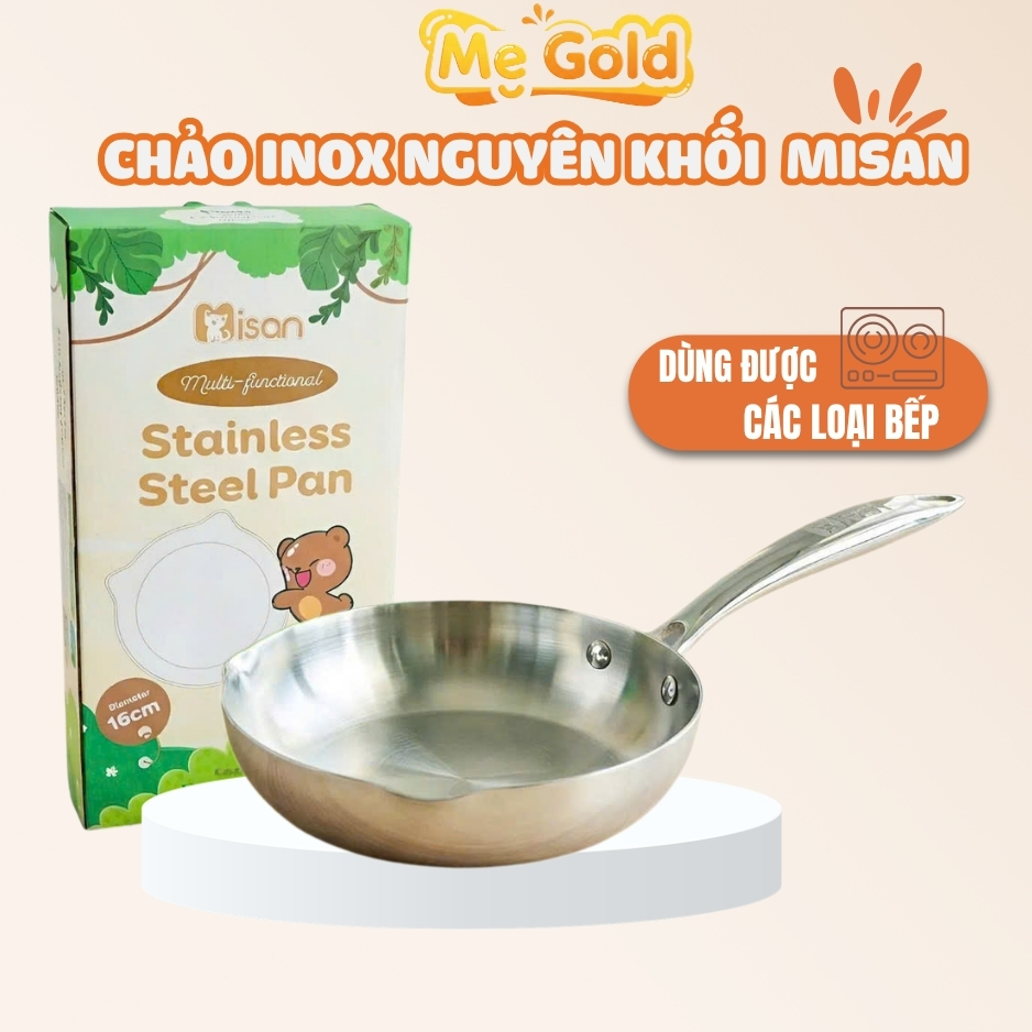 Chảo Inox 304 Misan Enchanted Forest 16cm Cao Cấp, Chảo Inox 304 Chống Dính Tốt, Truyền Nhiệt Nhanh