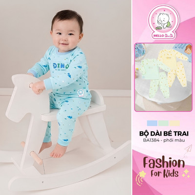 Bộ dài phối màu bé trai BA1384