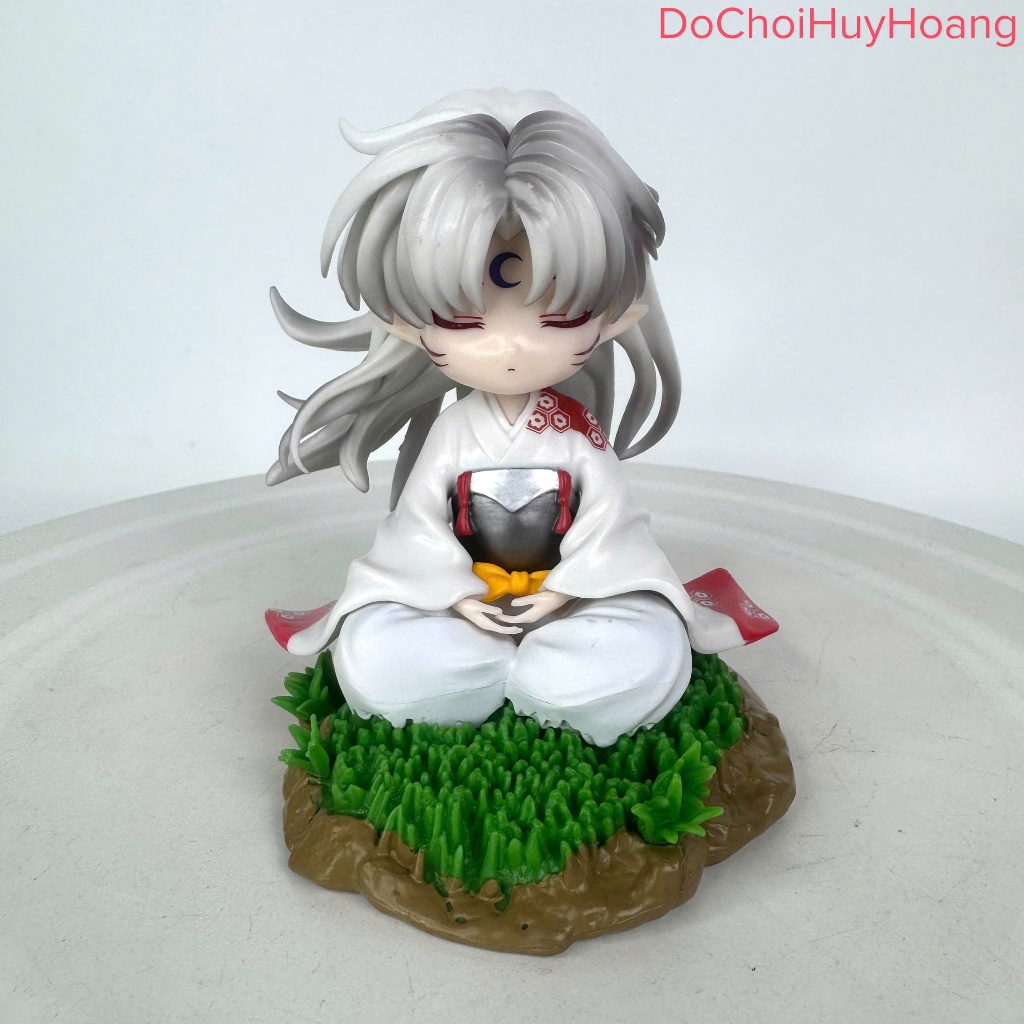 Mô hình tượng nhân vật Sesshomaru thiền trong khuyển dọa xoa cao 11-12cm